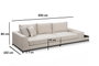 Atelier Del Sofa Line With Side Table - Beige